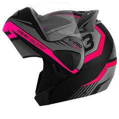 CAPACETE V-PRO JET3 58 CINZA/ROSA